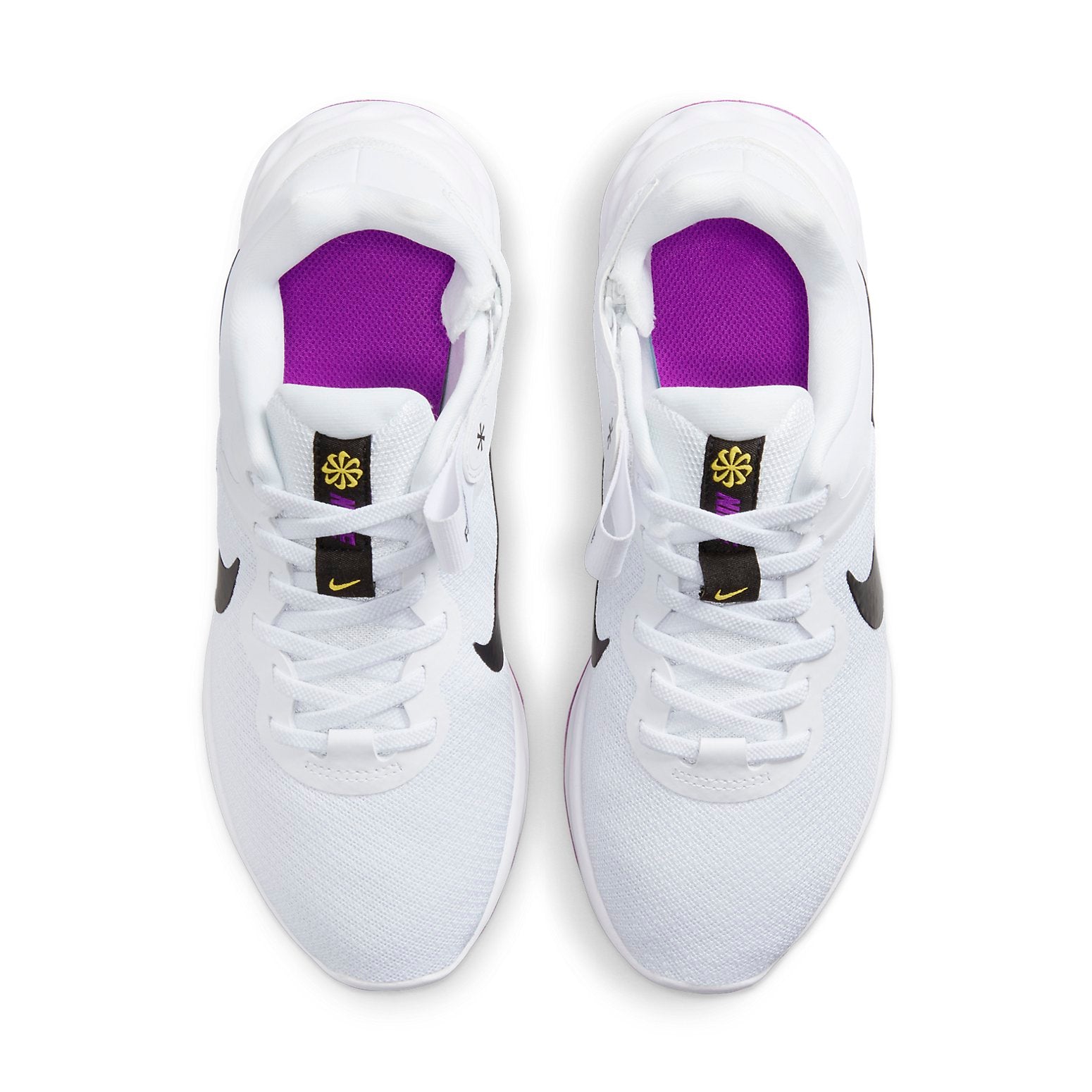 (WMNS) Nike Revolution 6 FlyEase Next Nature 'White Black Purple' DC8998-101