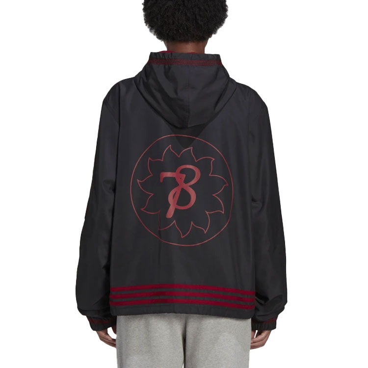 adidas originals Unisex Printing Hooded Jacket Black HE6624