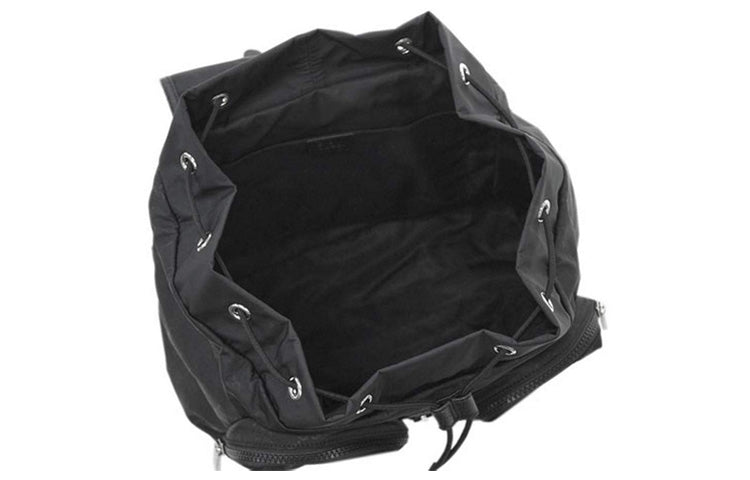 Gucci Logo Leather Logo Nylon Schoolbag Backpack / Black 510343-X28AN-1000