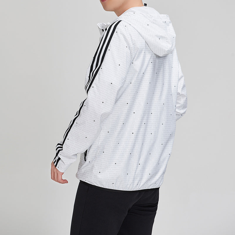 adidas Wb Aop 3s Woven Casual Sports Hooded Jacket White DW4622