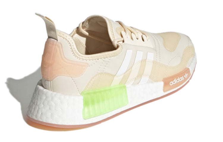 (WMNS) adidas NMD_R1 'Wonder White Signal Green' GZ9281