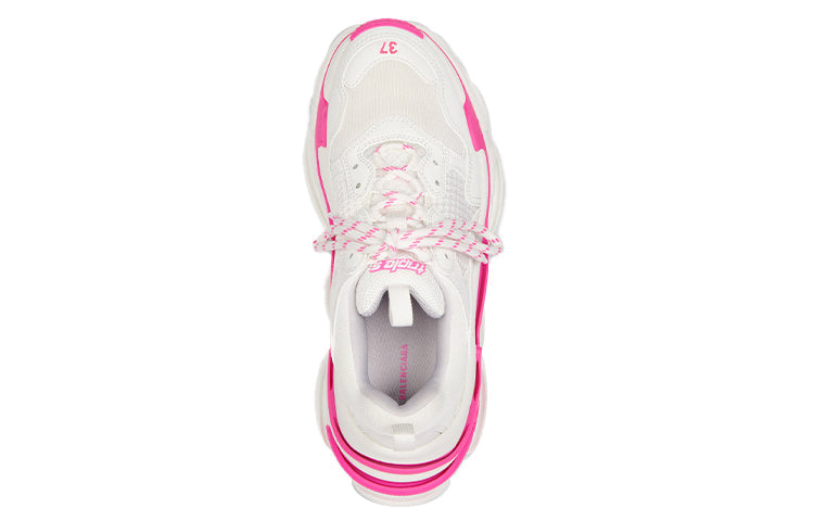 (WMNS) Balenciaga Triple S Sneaker 'White Fluo Pink' 524039W2CA35390