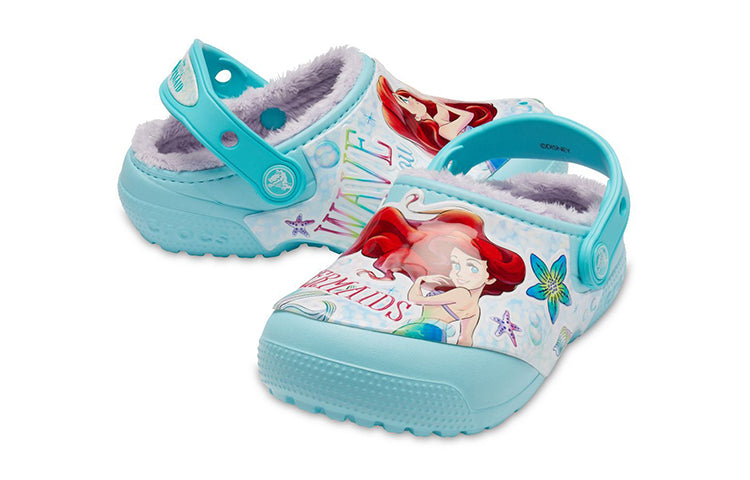 (GS) Crocs Fun Lab Disney Little Mermaid Clogs 'Sky Blue White' 206281-4O9