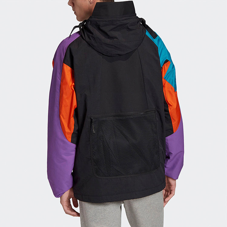 adidas originals Colorblock Athleisure Casual Sports Jacket Black GC8703