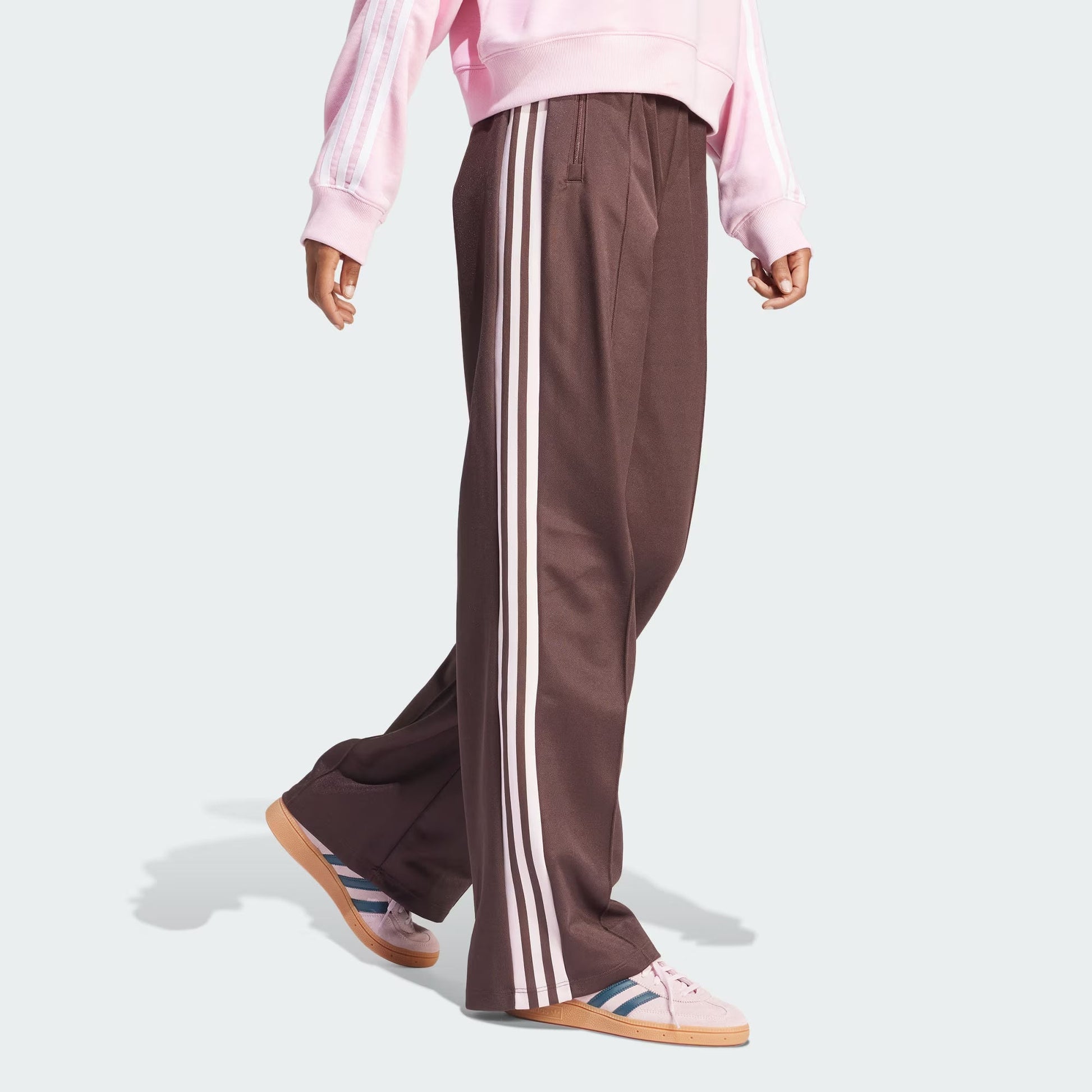 (WMNS) adidas originals Beckenbauer Track Suit Pants Asia Sizing 'Brown' IR6093