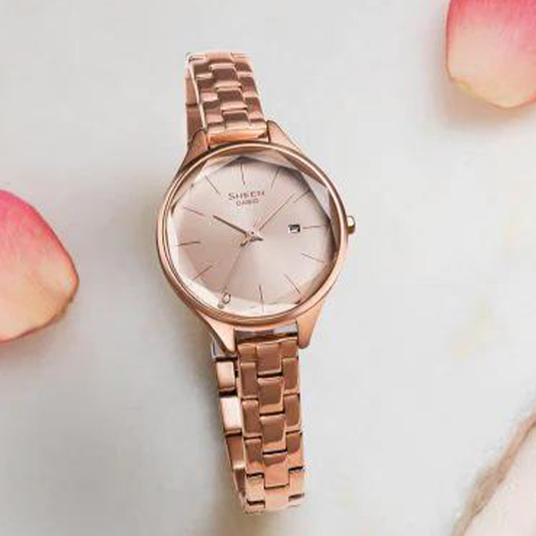 Casio Sheen Minimalistic Business Analog Watch 'Rose Gold Pink' SHE-4062PG-4AUPR-PERSON