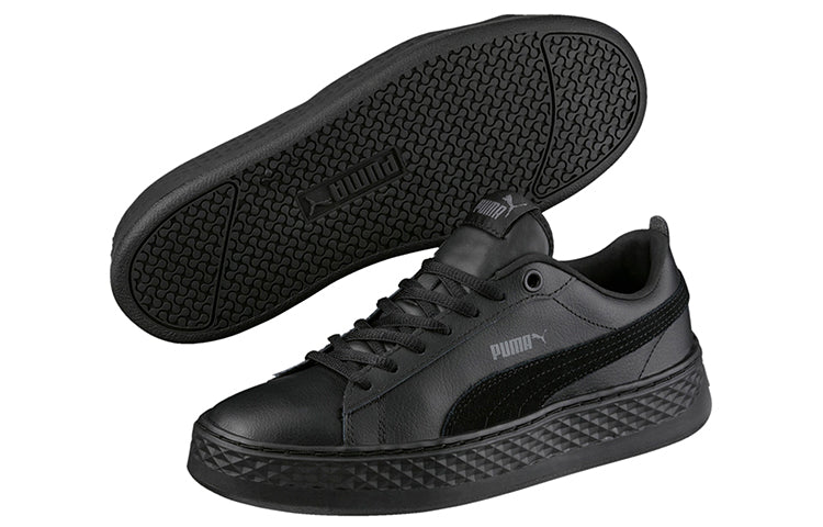 (WMNS) PUMA Smash Platform Low 'Balck' 366487-01