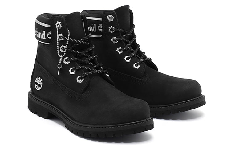 (WMNS) Timberland 6 Inch Premium Waterproof Boots 'Black Nubuck Logo' A41CXW