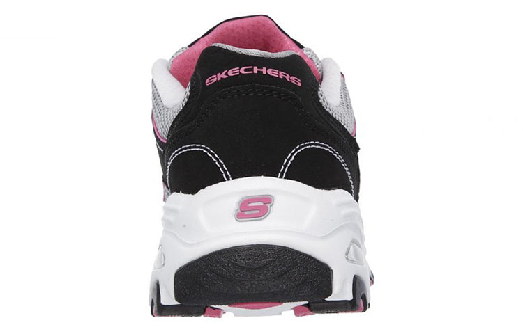 (WMNS) Skechers D'Lites Low-Top Daddy Shoes Black/Pink 11617-BKWP
