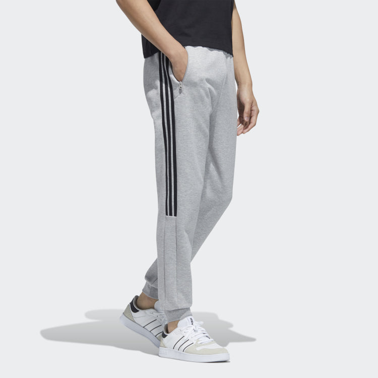 Men's adidas neo Ce 3s Icns Tp Contrasting Colors Stripe Bundle Feet Thicken Sports Pants/Trousers/Joggers Gray HD4706