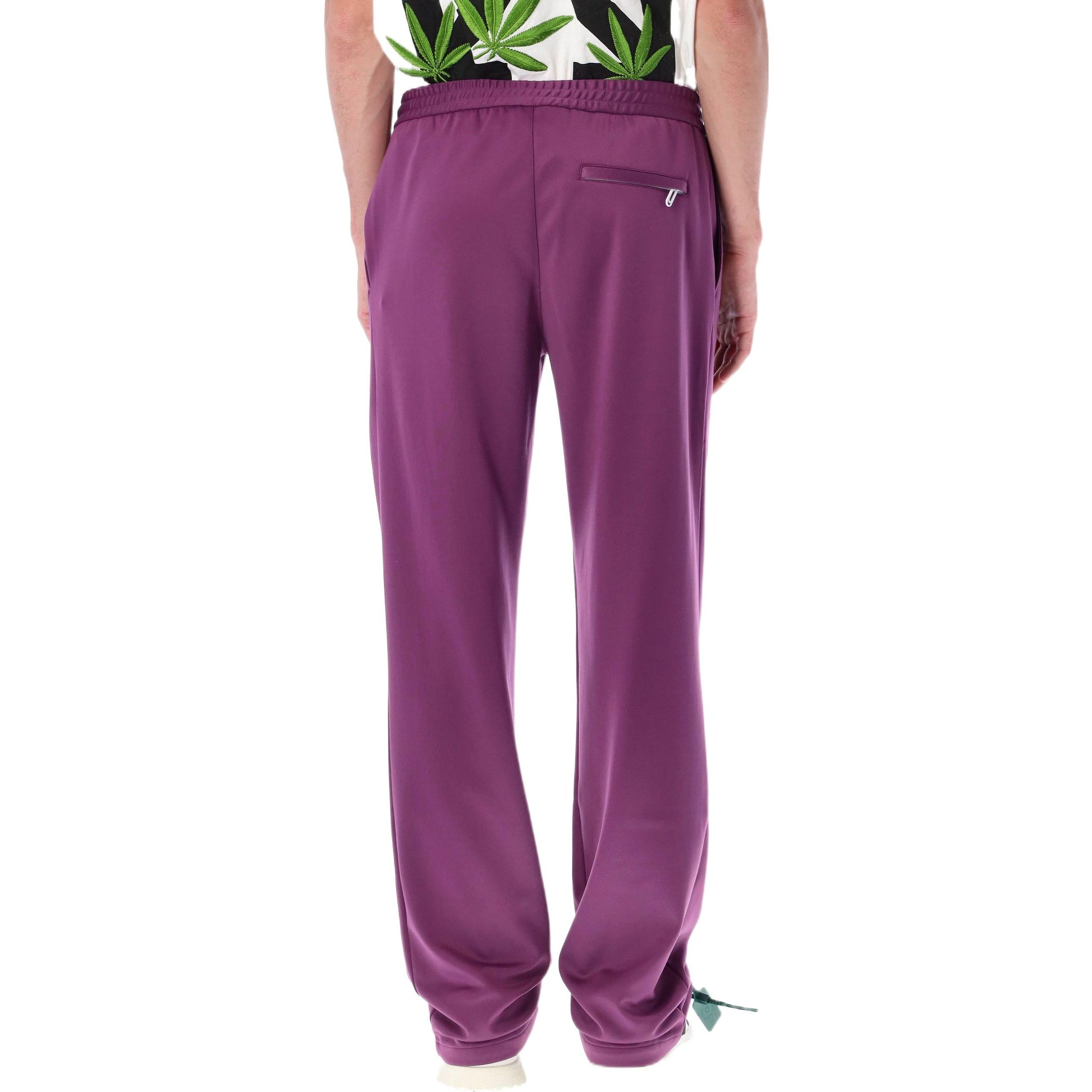 Men's Off-White SS22 Solid Color Logo Printing Straight-Leg Casual Pants/Trousers Loose Fit Purple OMCJ018S22FAB0023701