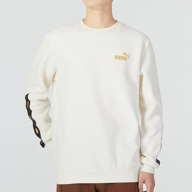 PUMA Ess Metallic Logo Sweater 'White' 674346-65