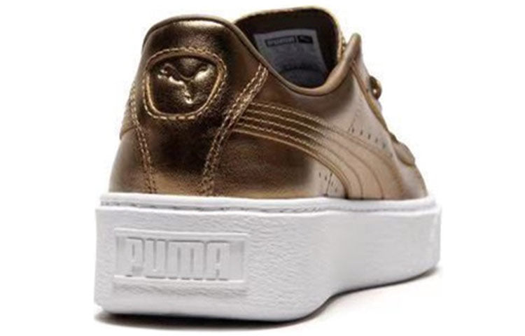 (WMNS) PUMA Basket Platform Luxe 'Gold' 366687-02