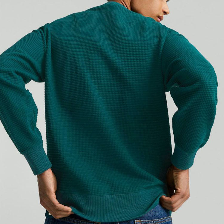 PUMA Downtown Waffle Crewneck Sweatshirt 'Green' 537730-24