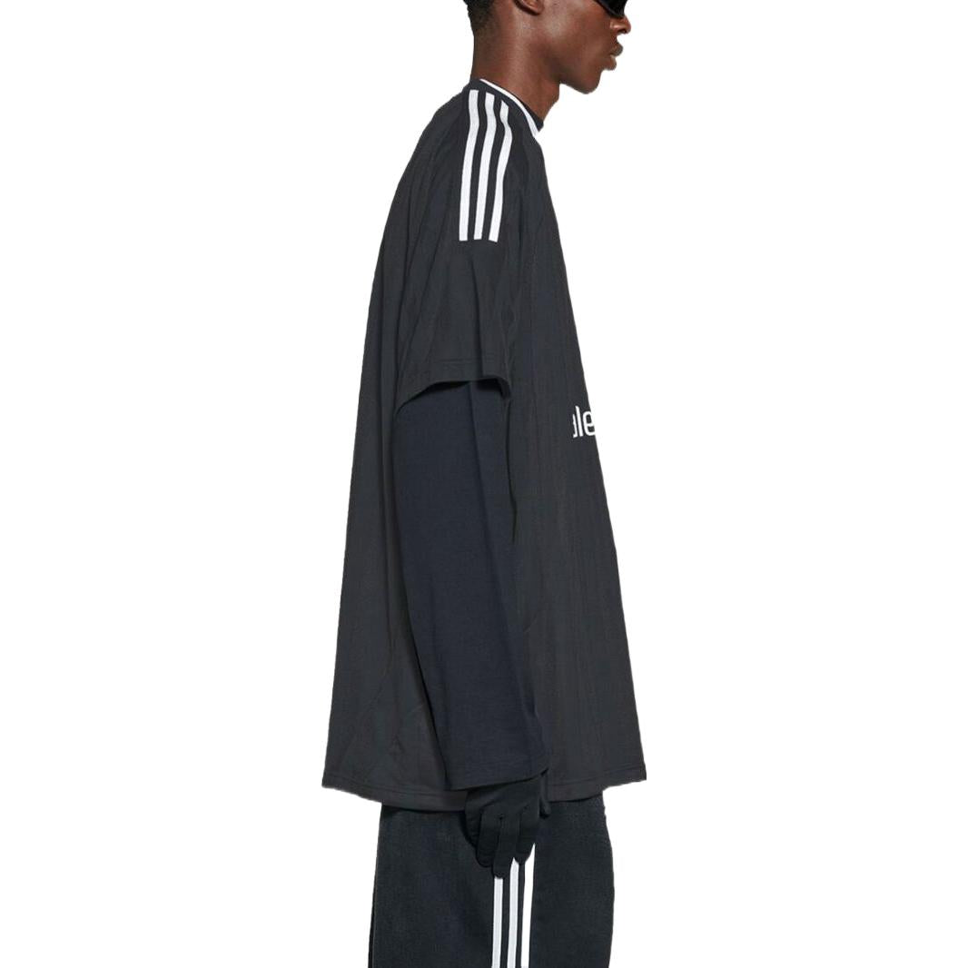 Balenciaga x adidas Oversized Soccer T-Shirt 'Black' 723663TNV131000