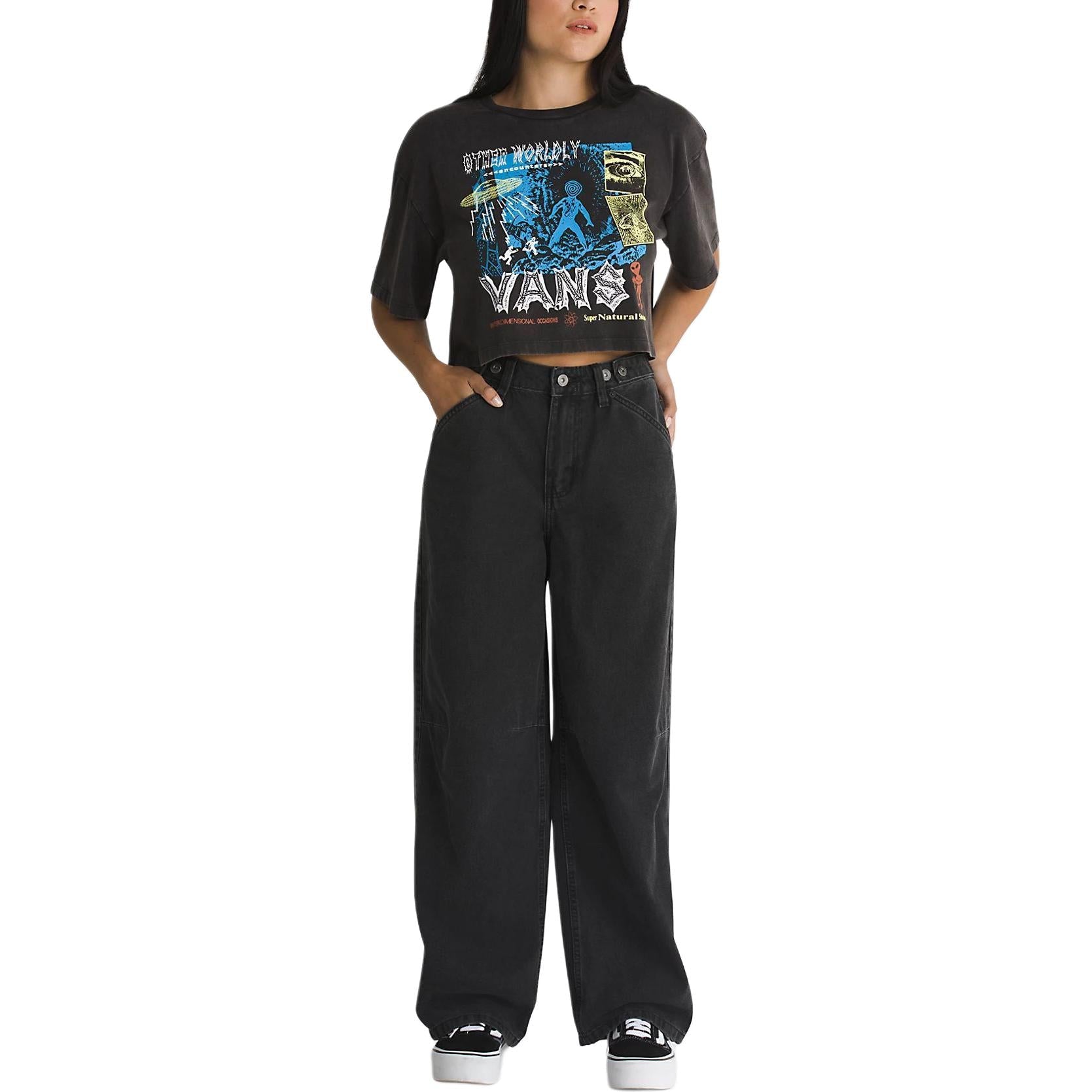 (WMNS) Vans Curbside Pants 'Black' VN000FVHBLK