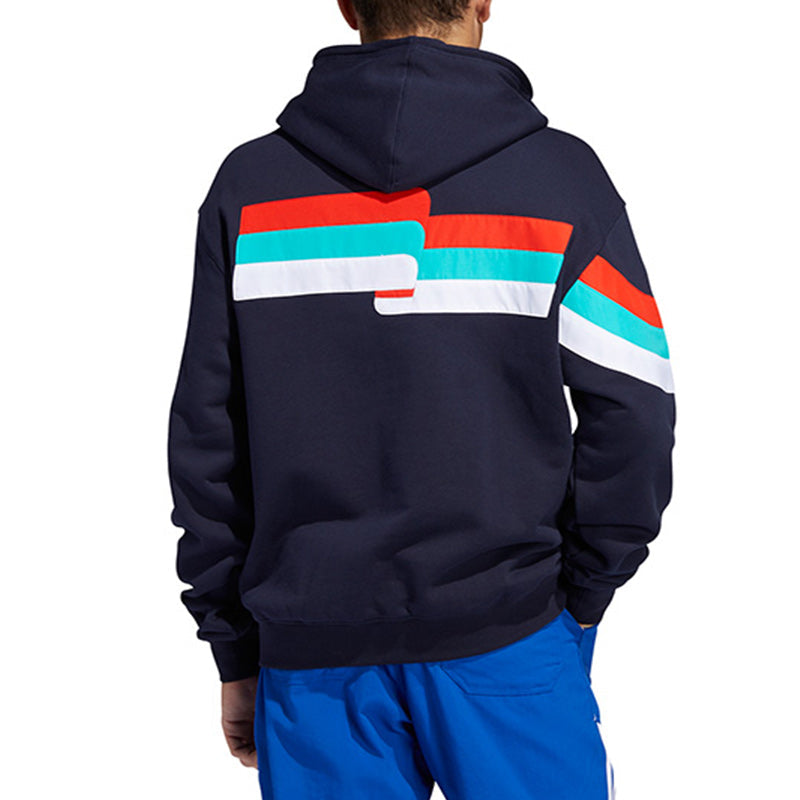 adidas originals Ripple Hoody Alphabet Printing hooded Long Sleeves Blue FM1518