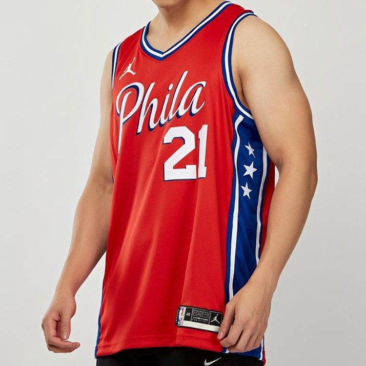 Air Jordan x NBA Philadelphia 76ers Jerseys 'Joel Embiid 21' CV9490-666