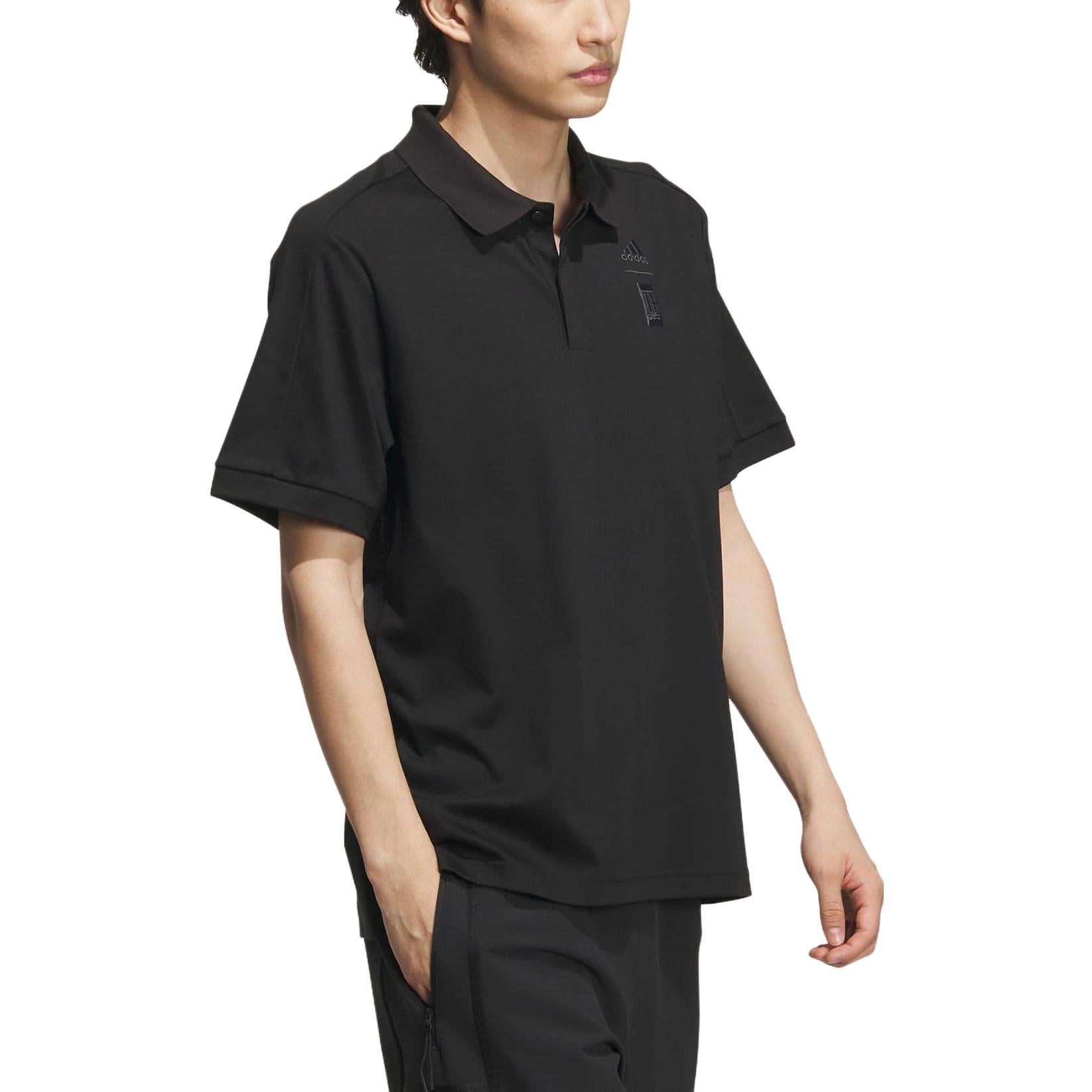 adidas Wuji Premium Short Polo Shirts 'Black' IA8107