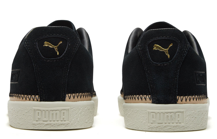 PUMA SUEDE TRIM PRM Retro Low Tops Casual Skateboarding Shoes Unisex Black 369992-01