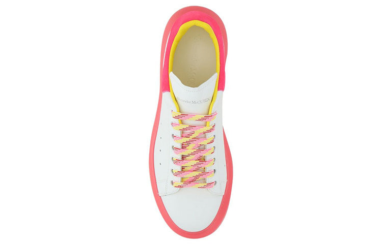 (WMNS) Alexander McQueen Oversized Sneakers 'White Pink Yellow' 553770WIB9N9555