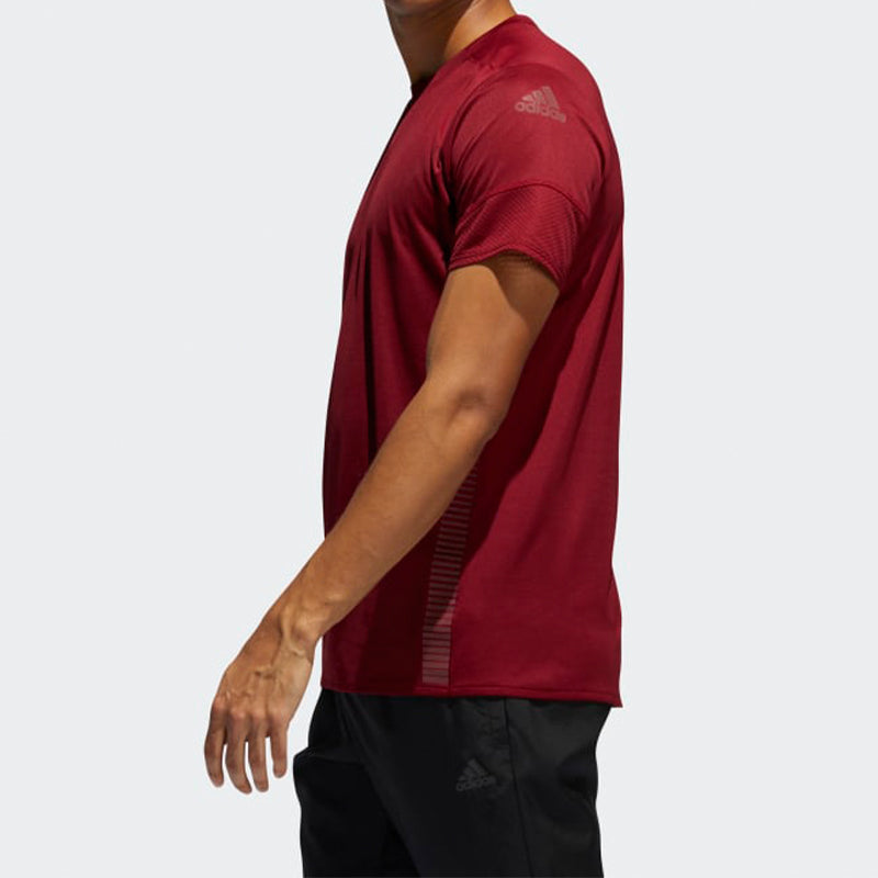 adidas 25/7 Rise Up N Run Parley Tee 'Burgundy' EI6323