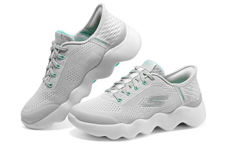 (WMNS) Skechers GO WALK Massage Fit 'Grey Aqua' 124916-GYAQ