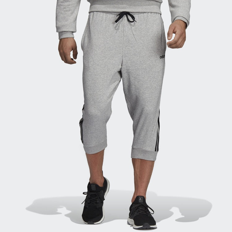 adidas Stripe Logo Printing Drawstring Sports Pants Gray DU7826