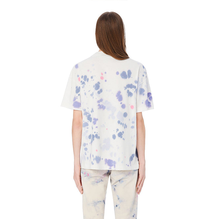 Men's PALM ANGELS Tie Dye Short Sleeve White PMAA001E20JER0140184