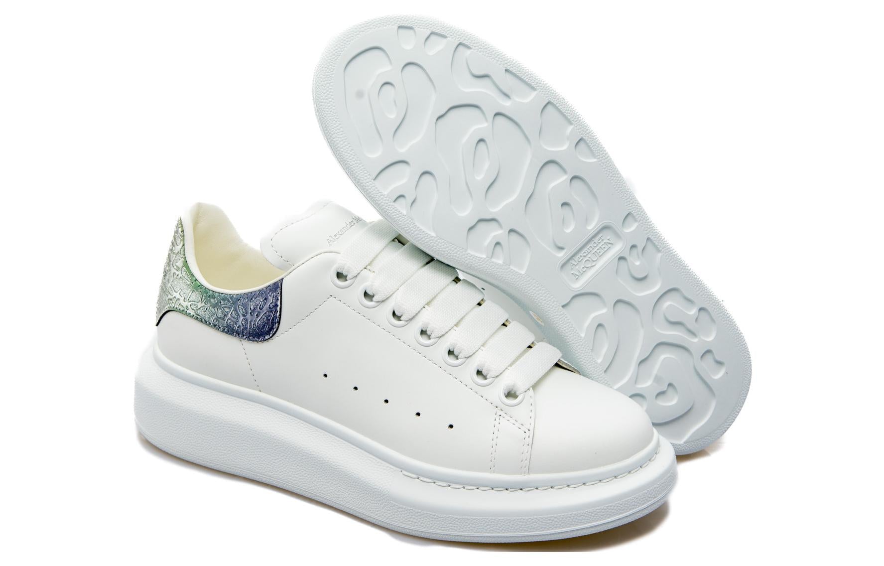 (WMNS) Alexander McQueen Oversized Shoes 'White Opalescent' 718232WICYF9487