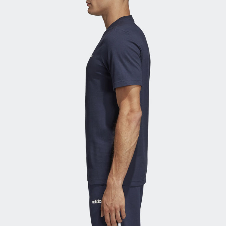 adidas E Pin Tee Sports Round-neck Short-sleeve Tee Men Blue/White DU0369