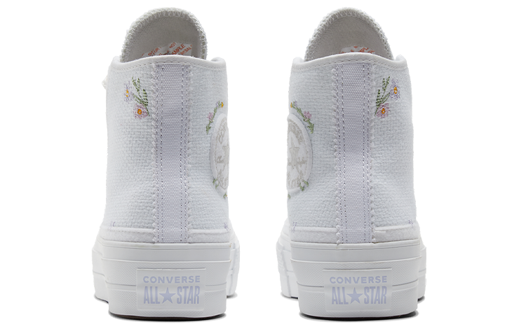 (WMNS) Converse Chuck Taylor All Star Lift Platform High 'Autumn Embroidery White' A05068C