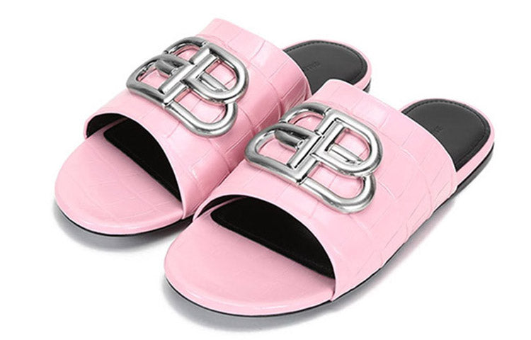 (WMNS) Balenciaga BB Cosy Mules 'Pink Black' 629537WA9D35681