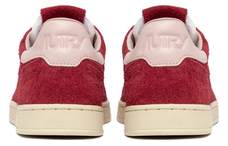 (WMNS) AUTRY New Flat Low Suede 'Red and Powder Pink' FLLW-UL03