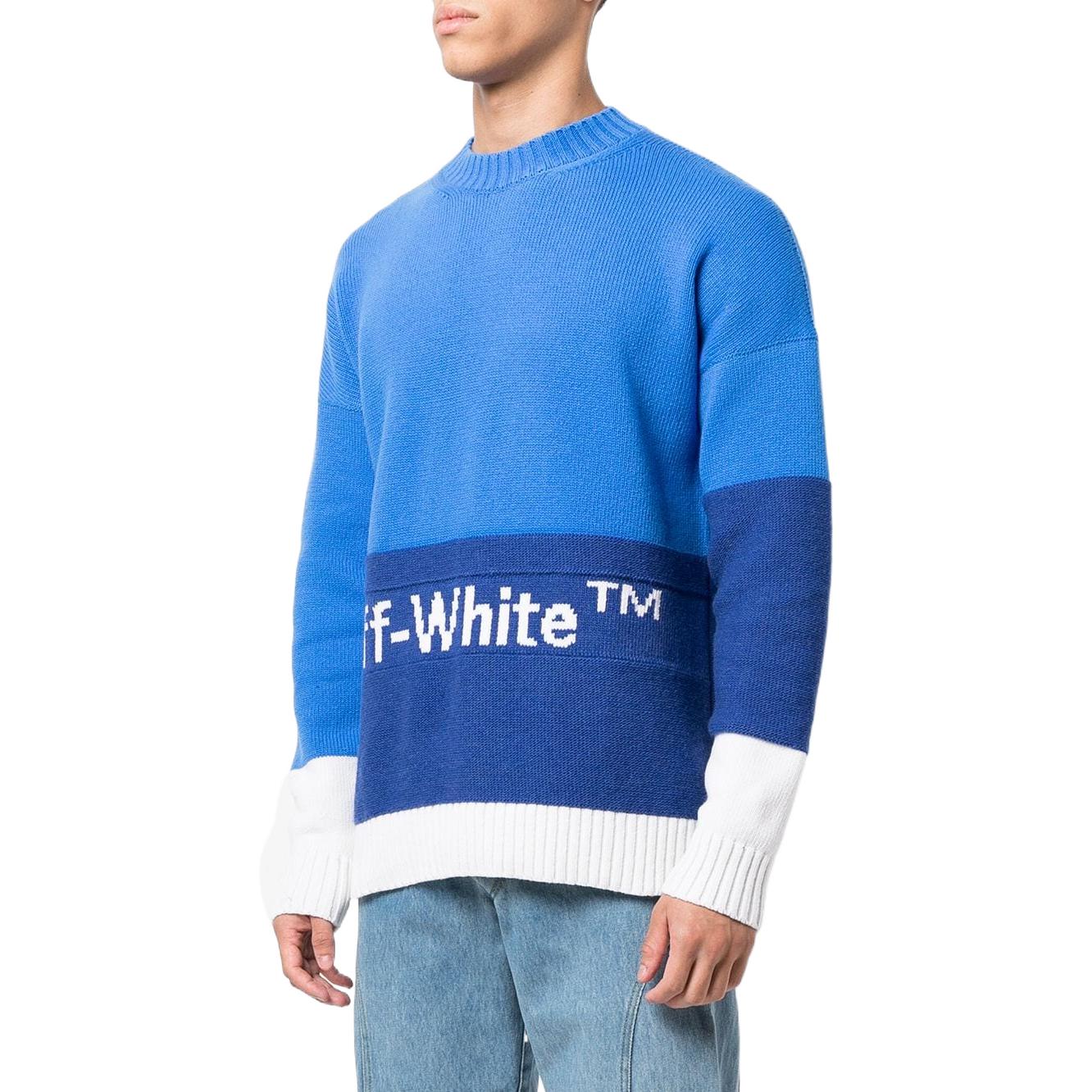 Off-White Color Block Off Crewneck OMHE048F22KNI0014501