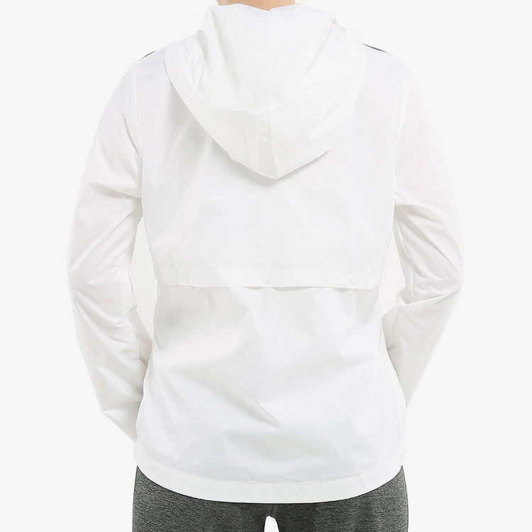 (WMNS) adidas Plaid Applique Windtight Hooded Jacket Coat White EH3901