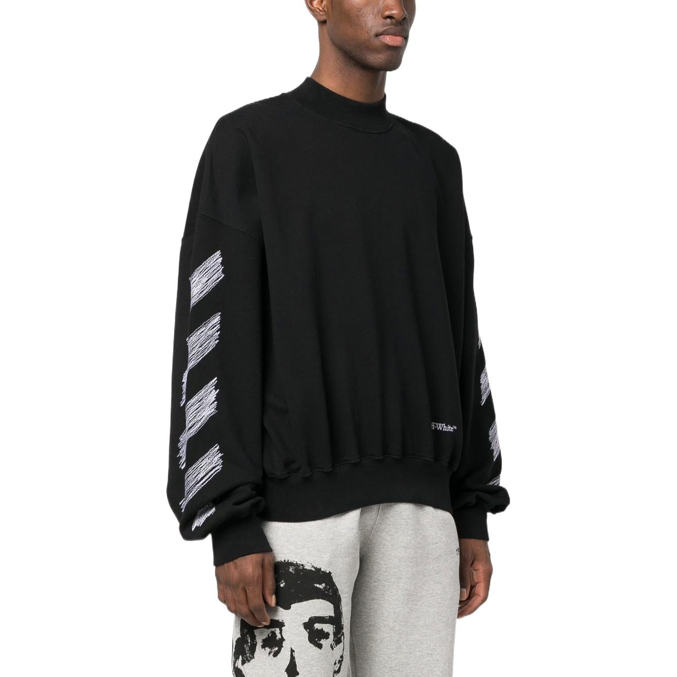 Off-White Scribble Diag Print Sweatshirt OMBA067S23FLE0041001