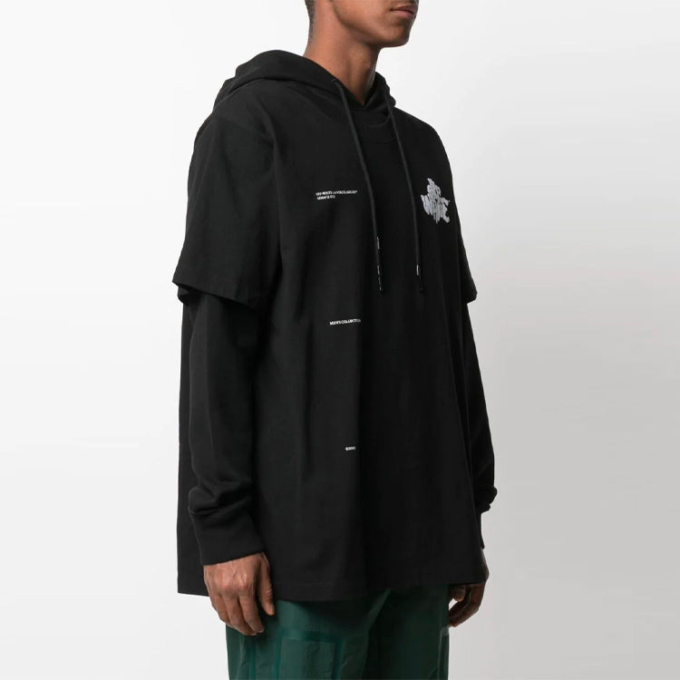 Off-White SS21 Alphabet Printing Sleeve Loose Fit Black OMBB051S21FLE0031001