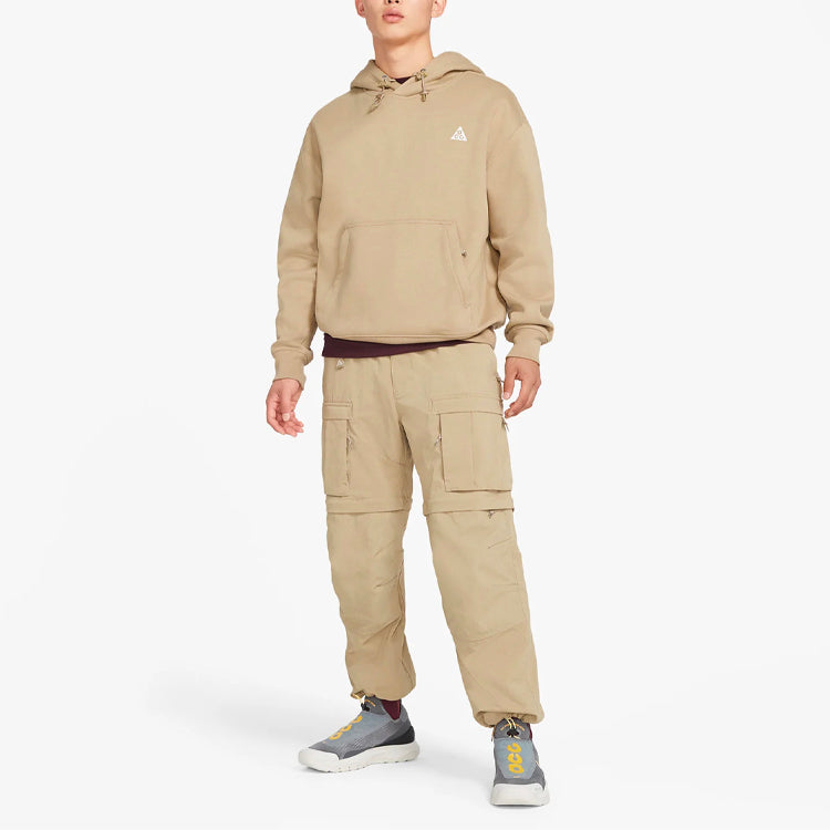 Nike ACG Series Embroidered Logo hooded Pullover Long Sleeves Khaki CW4490-247