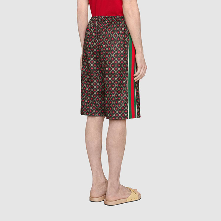 Gucci Star Print Track Shorts 'Brown Green Red' 575736-XJBA6-1145