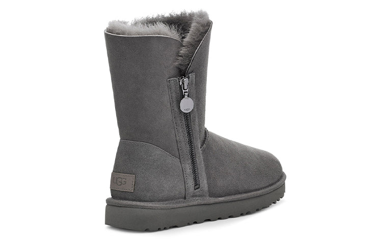 (WMNS) UGG Bailey Zip Short Fleece Lined Gray 1112480-GREY