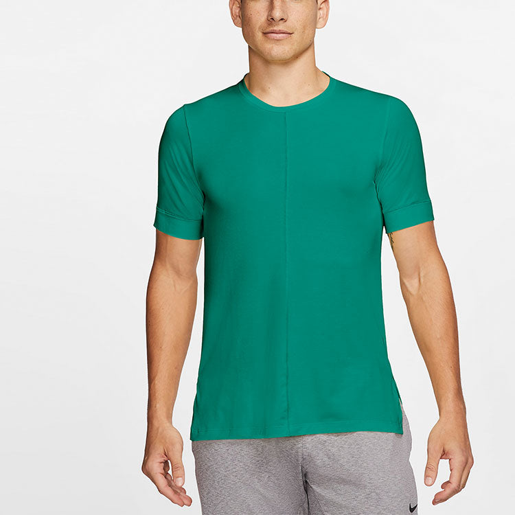 Nike Yoga Dri-FIT Sports Quick Dry Short Sleeve Green BV4035-370