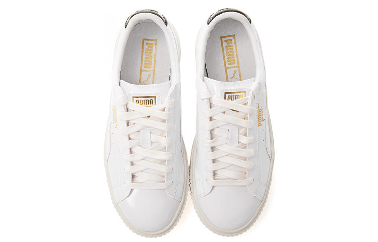 (WMNS) PUMA Basket Platform Patent 'White Black' 363314-07