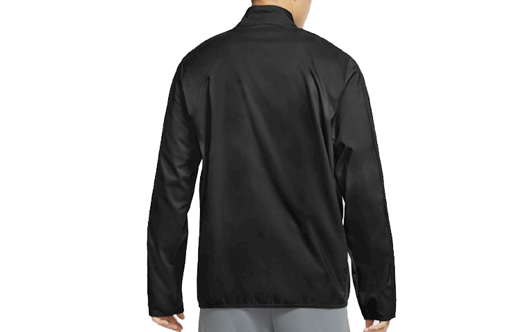 Nike DRI-FIT Stand Collar Casual Sports Training Jacket Black CU4953-010
