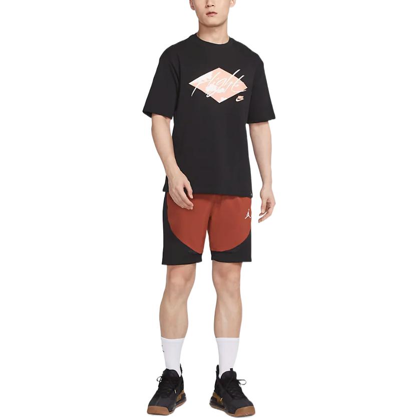 Men's Air Jordan Dri-FIT Reflective Logo Colorblock Casual Shorts Black DM1830-641