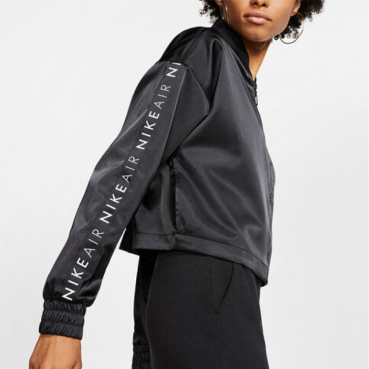 (WMNS) Nike Air Trk JKT Jacket Satin Jacket Black BV4780-010