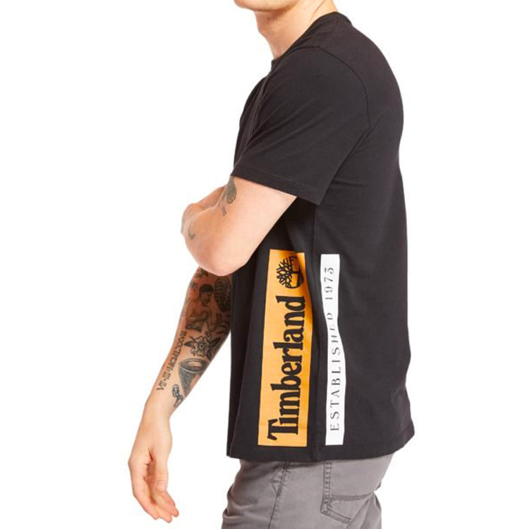 Men's Timberland SS20 Printing Short Sleeve Black A22REP56