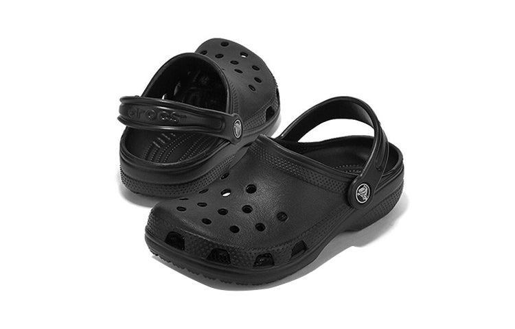 (PS) Crocs Classic Minimalistic Casual Outdoor Beach Black Sandals 204536-001