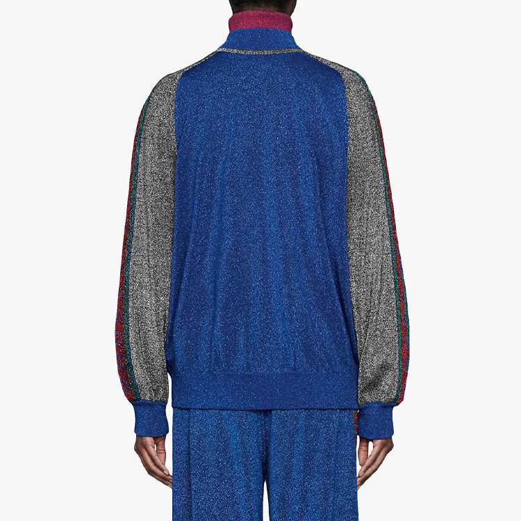 (WMNS) Gucci Wool Lam Bomber Jacket 'Blue Red Multicolor' 579749-XKAQ9-4034