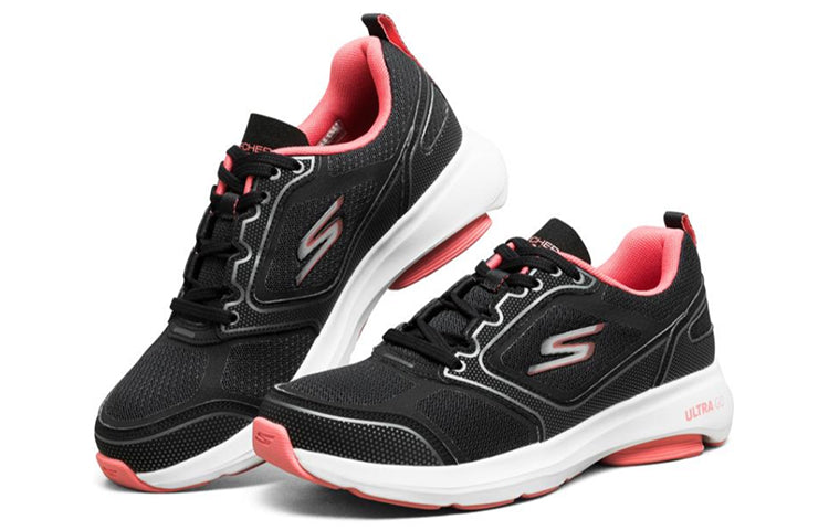 (WMNS) Skechers Go Run Viz Tech 'Black White Pink' 128031-BKCL